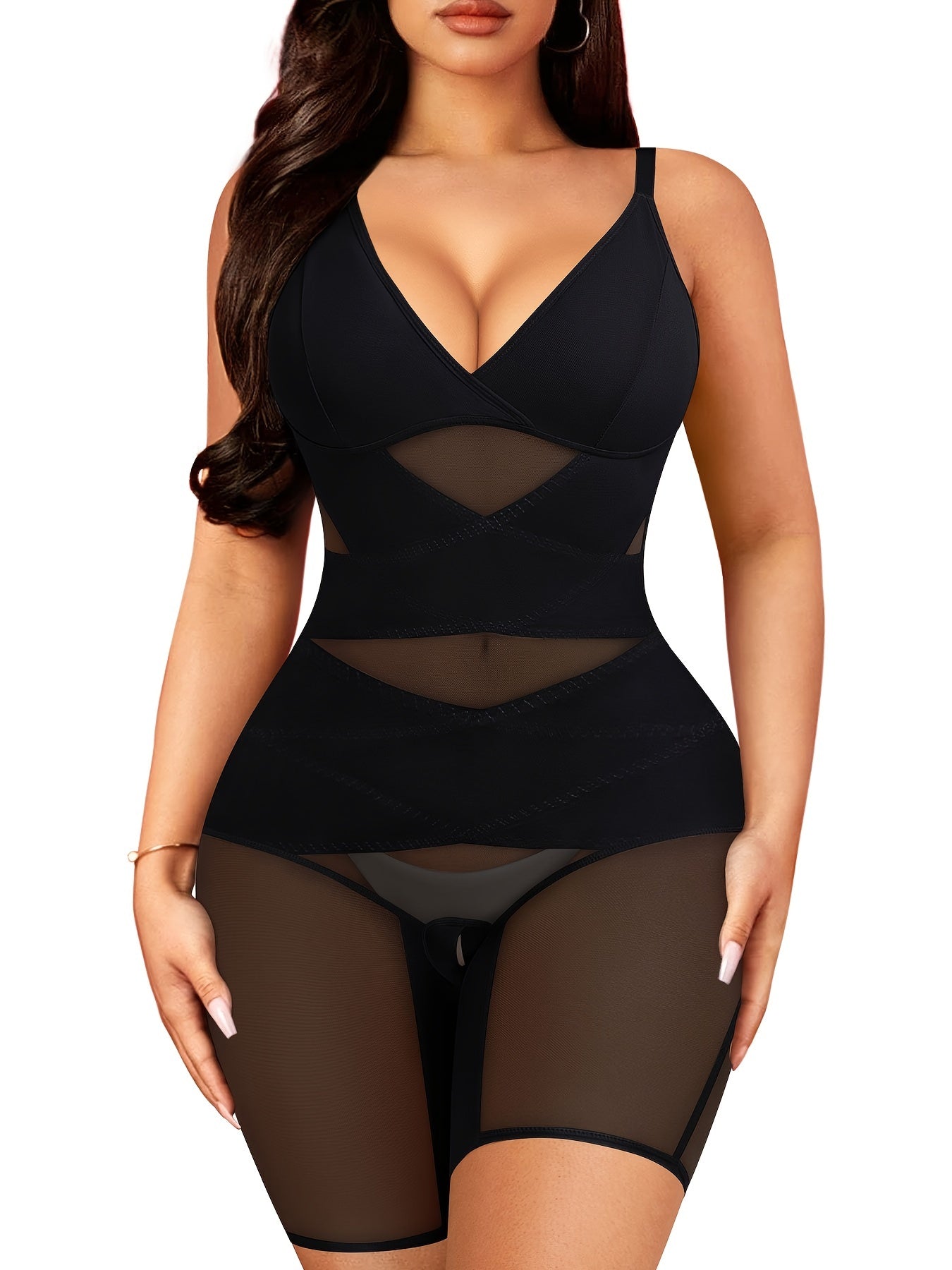 V-Neck Shaping Romper