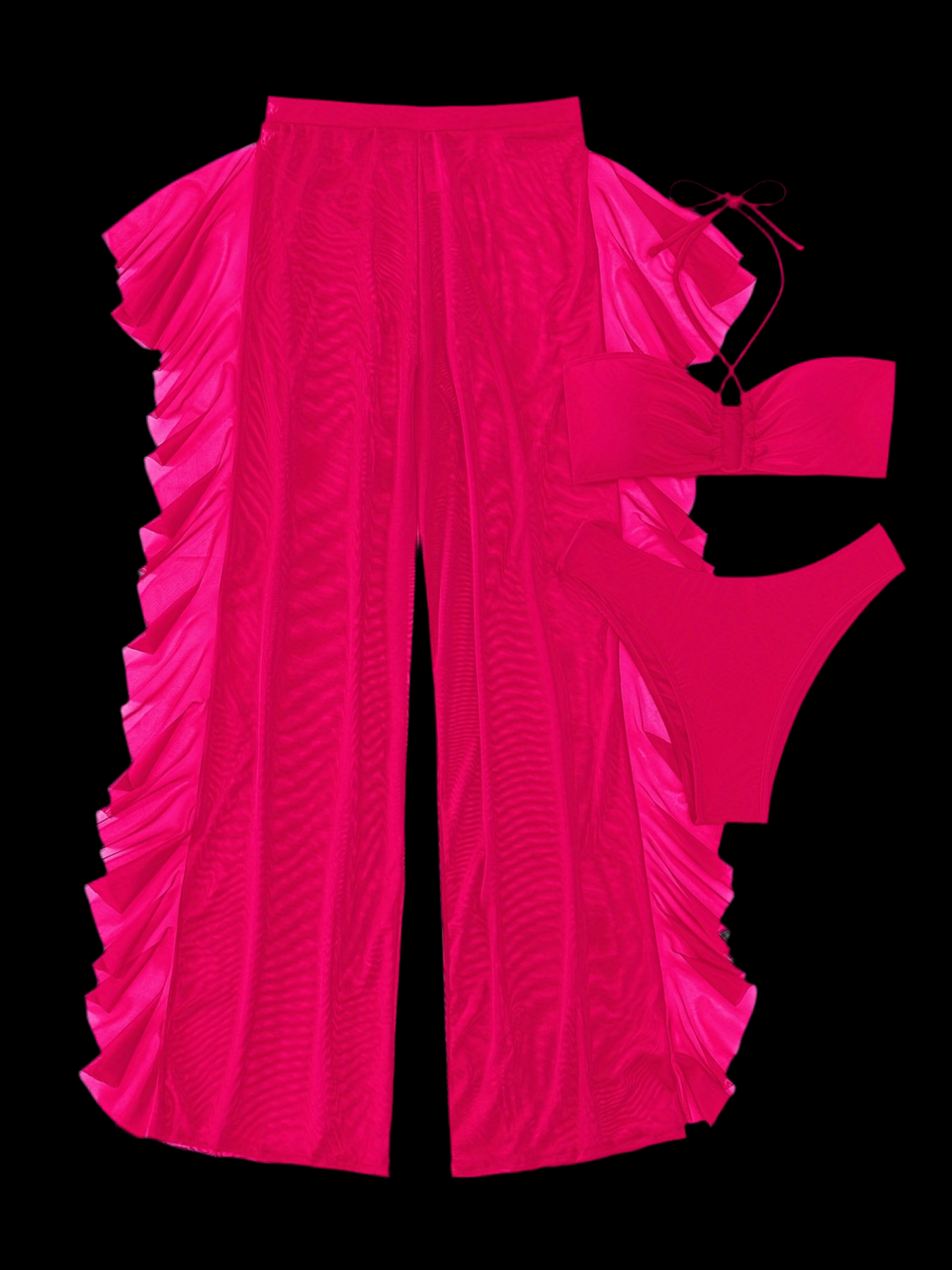 3pc Mesh Bathing suit