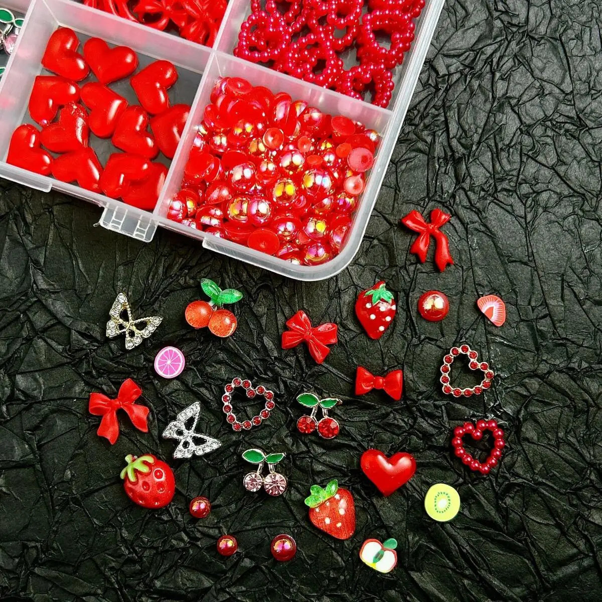 Red Sweets Nail Charms