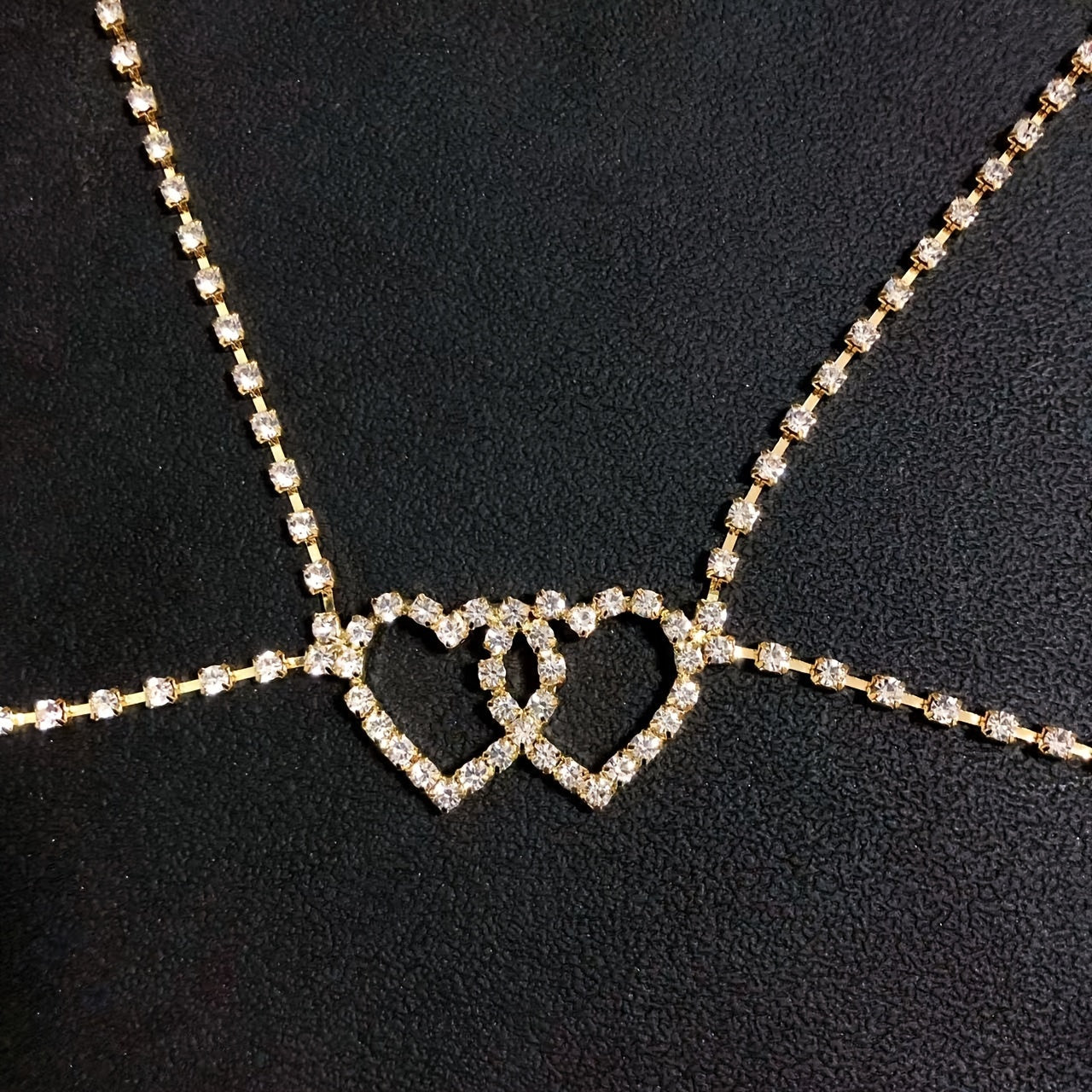 Hollow Love Crop Top Bra chain