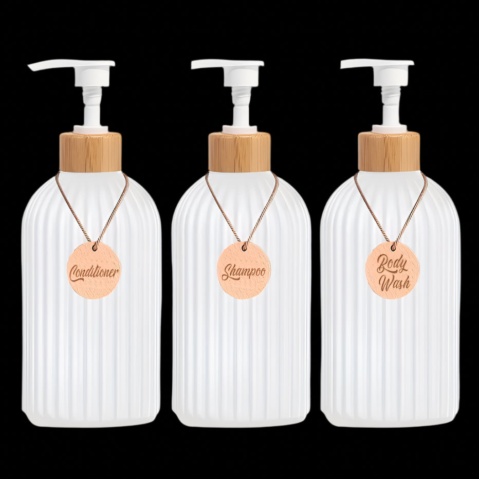 3pc Silky Black Soap Dispensers