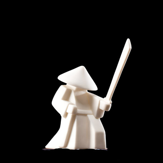 Porcelin Samurai Incense Holder Set