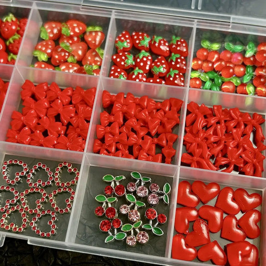 Red Sweets Nail Charms